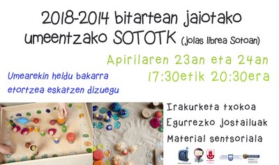 2018 eta 2014 bitartean jaiotako umeentzako SOTOTK 