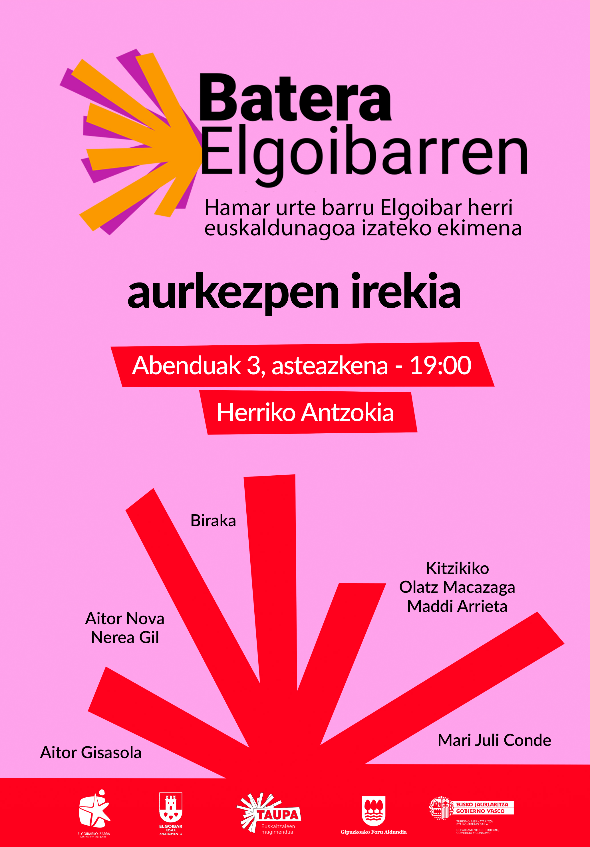 BATERA ELGOIBARREN herri-ekimenaren AURKEZPEN PUBLIKOA, abenduaren 3an