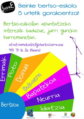  Beinke! Bertso-eskolan izena emateko aukera zabalik 