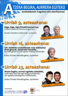 Datorren eguaztenean hasiko da urriko hitzaldi-zikloa