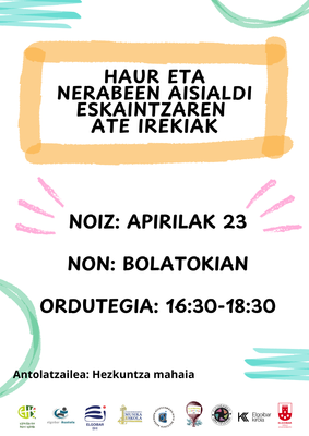 Elgoibarko haur eta nerabeentzako aisialdi eskaintza  ezagutzeko jardunaldia, apirilak 23 