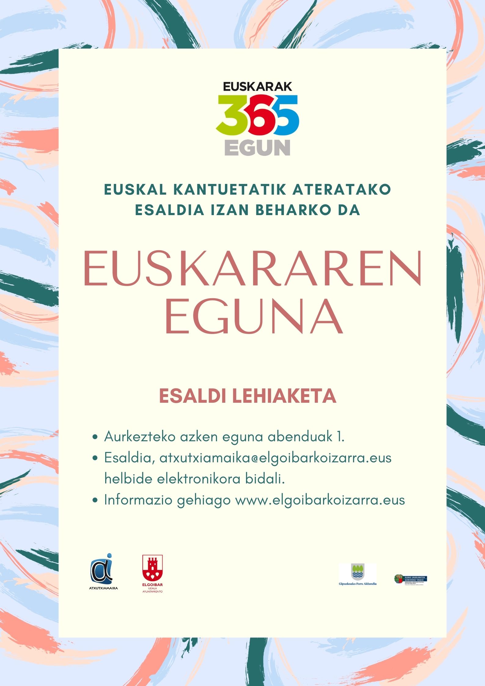 EUSKARAREN EGUNA, esaldi lehiaketa