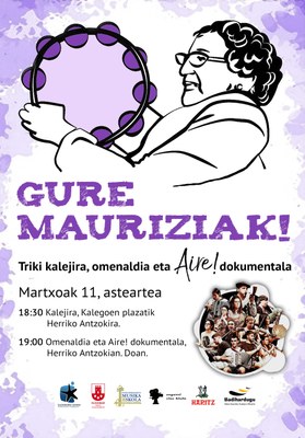 Gure Mauriziak! Garai bateko Elgoibarko emakume pandero-joleei, esker onez