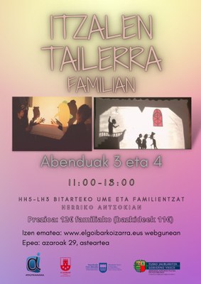 Familian egiteko itzalen tailerra