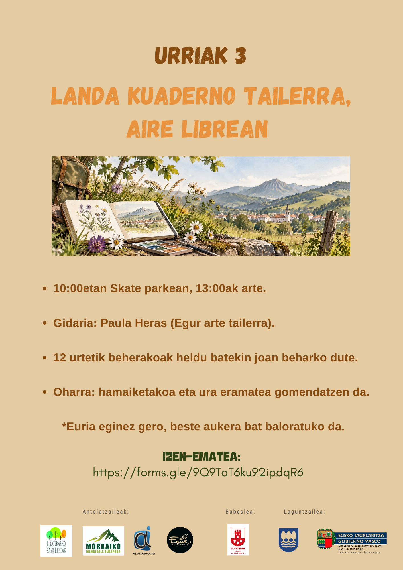 Landa koaderno tailerra