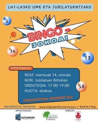 Ume eta jubilatuentzako bingo-jokoa
