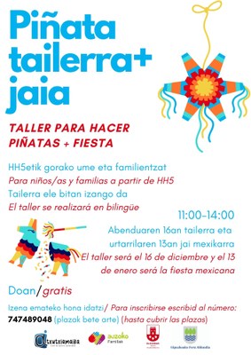 Piñata tailerra eta jai mexikarra familientzat