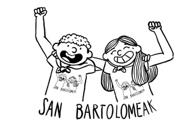 San Bartolome jaietako Umeen eta Nerabeen Eguneko kamiseten irudi lehiaketa martxan da