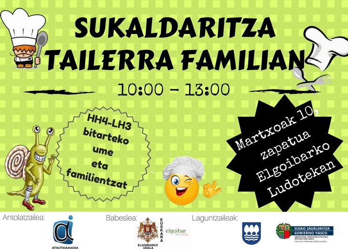  Sukaldaritza tailerra familian 