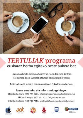 Zabalik dago TERTULIAK programan izena emateko epea 