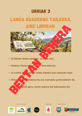 Zapatuko Landa Koaderno Tailerra bertan behera geratu da